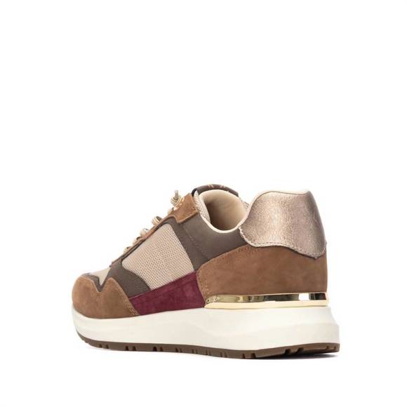 NEW XTI women’s round toe 144206 sneakers in taupe - Picture 3 of 3